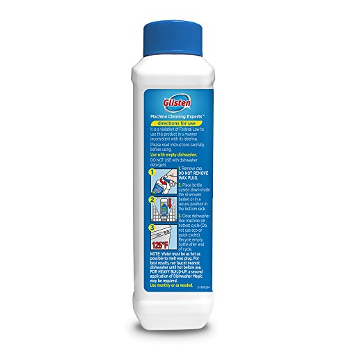 Glisten Dishwasher Magic Cleaner & Disinfectant - Lemon, 12 Oz