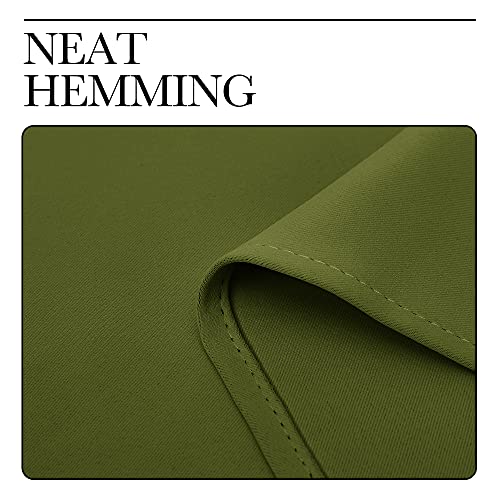 NICETOWN Olive Green Blackout Curtains - 2 Panels, 29x40 Inches