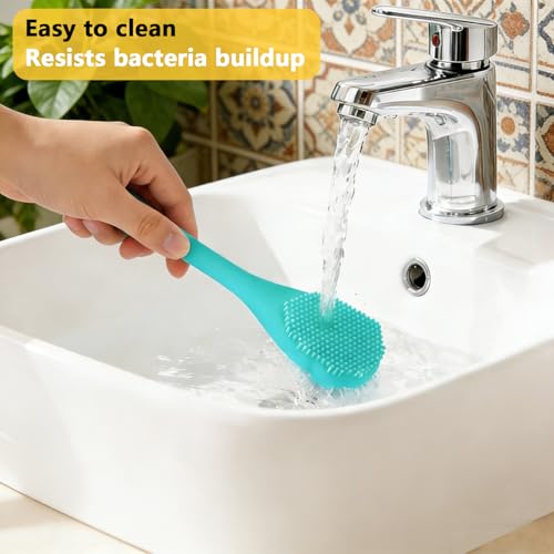 CUVUNUBY 2-in-1 Silicone Face Mask Brush and Facial Cleansing Scrubber