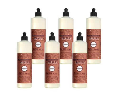 Mrs. Meyer's Clean Day Dish Soap, Gingerbread Scent, 16 Fl Oz (Pack of 6)