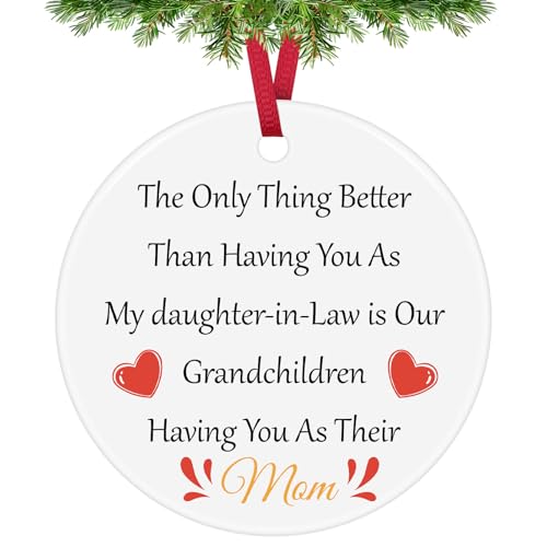 Ceramic Christmas Ornament for Daughter-in-Law Gift