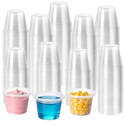 HOMIP 200-Pack 1oz Plastic Portion Cups for Sauces & Condiments