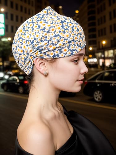 Bomeirc Boho Paisley Stretch Headband Knotted Hair Band for Women