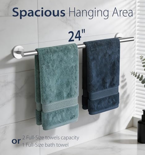 Brushed Nickel Towel Bar - 24 Inch SUS304 Stainless Steel Rod