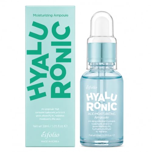 Esfolio Hyaluronic Moisture Ampoule 30ml – Hydrating Korean Face Serum for Sensitive Skin