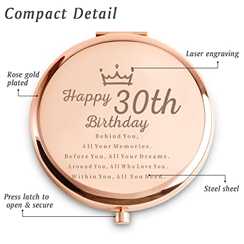 COYOAL Personalized 30th Birthday Compact Mirror for Women
