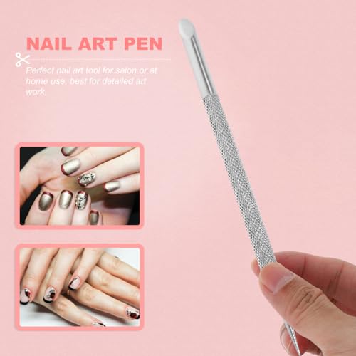 TOVINANNA Stainless Steel Cuticle Pusher Set, 2-Piece Manicure Tool
