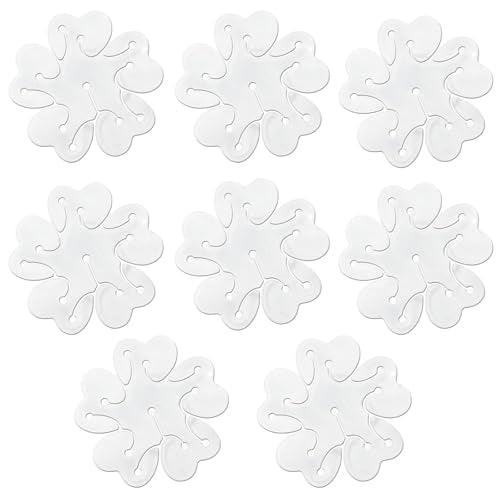 8-Pack Double Layer Balloon Flower Clips for Party Decor
