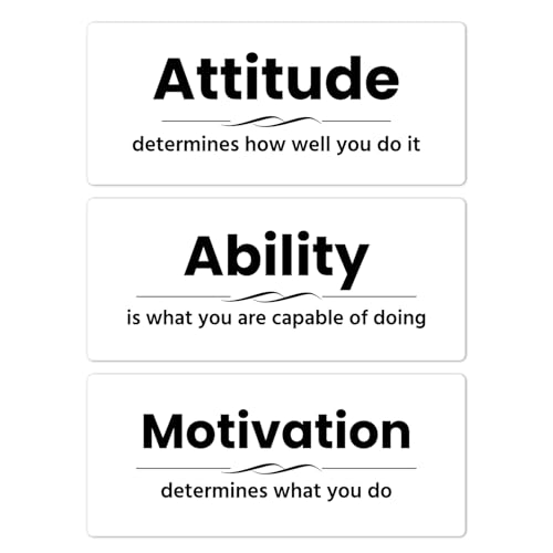 Inspirational Quote Fridge Magnets 3-Pack - Positive Affirmation Acrylic Locker Decor