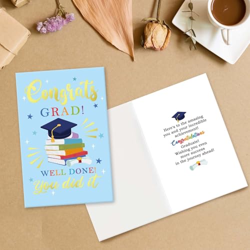 Congrats Grad Graduation Card - Premium 300gsm Greeting Card for Graduates