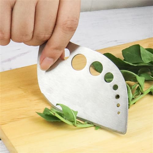 EYAKEG Stainless Steel Herb Stripper Tool with 9 Holes and Cutting Edge