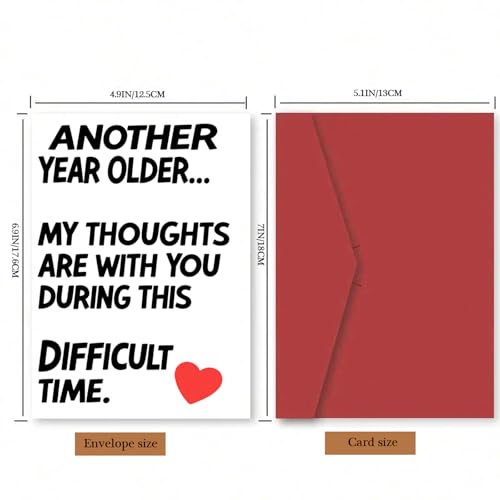 Humorous Birthday Card for Him/Her with Red Envelope - 5x7