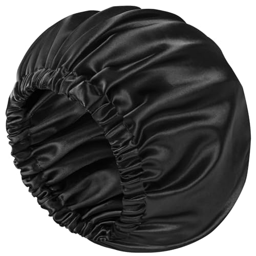 Doitory Silk Hair Bonnet for Sleeping - Double Layer Soft Satin Cap