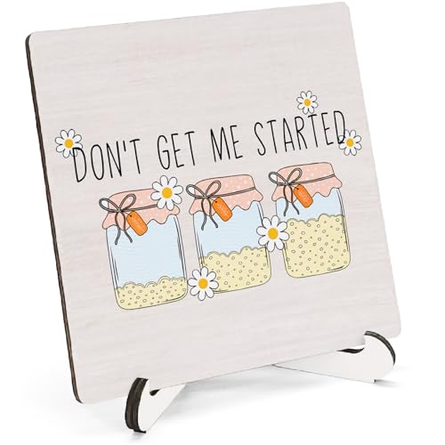 Funny Sourdough Baking Wooden Sign - 5x5 Inch Home Decor