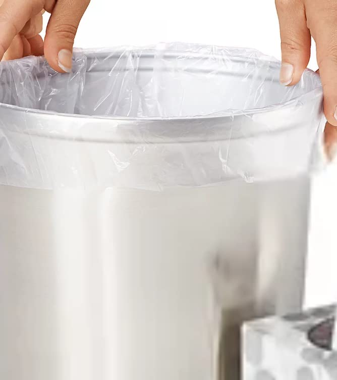 4 Gallon Clear Trash Bags - 150 Mini Garbage Can Liners