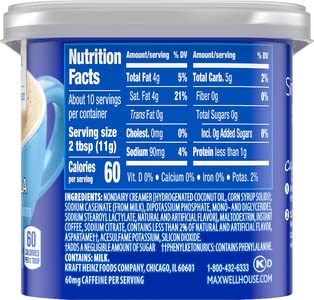 Maxwell House French Vanilla Sugar-Free Coffee Mix 4.5oz Canisters - Pack of 4