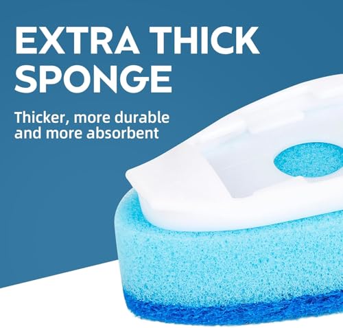 Dish Wand Sponge Refills - 6 Non-Scratch Replacement Heads