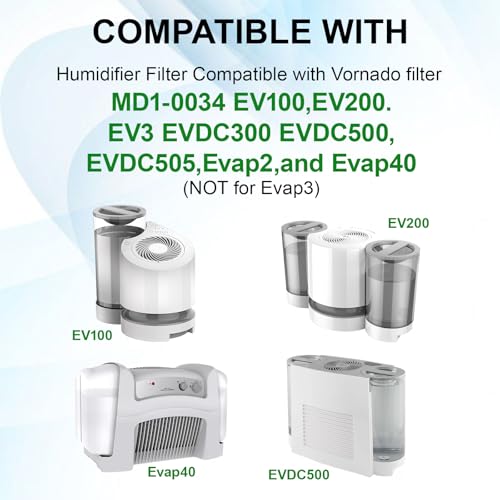 MD1-0034 Replacement Wick Filters for Vornado Humidifiers
