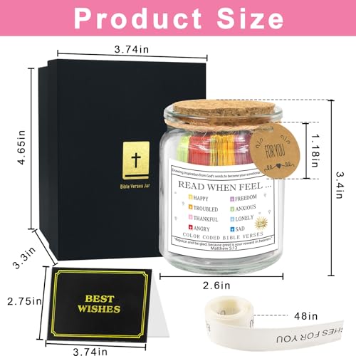 Bible Verse Jar for Emotions - Christian Inspirational Gift for Women & Mom