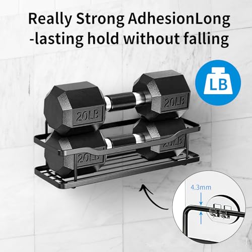 18-Pack Adhesive Shower Caddy Replacement Strips - No-Drill Mounts