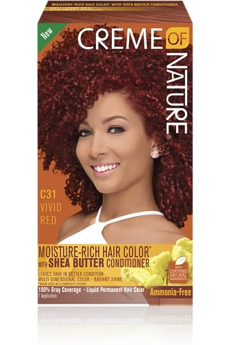 Creme of Nature Vivid Red Moisture Rich Permanent Hair Color Kit