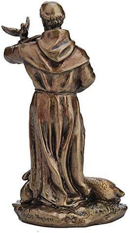 Veronese Design Saint Francis of Assisi Statue - Hand Painted Antique Bronze Finish | 3 3/8 Inch Home Decor