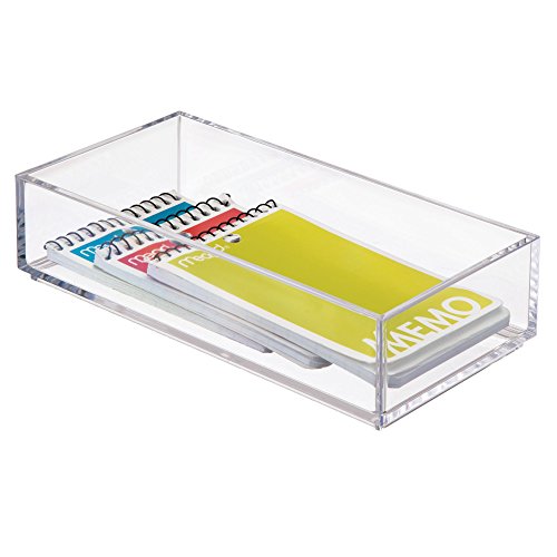 iDesign Clear Plastic Drawer Organizer - Pack of 1, 8x4x2 inches