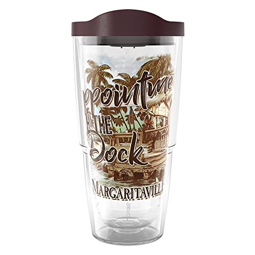 Tervis Margaritaville - Appointment with the Dock Made in USA Double Walled Insulated Tumbler Travel Cup Keeps Drinks Cold & Hot, 24oz, Classic