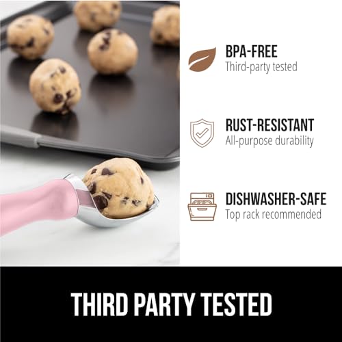 Gorilla Grip Heavy Duty Ice Cream Scoop - Professional Pink