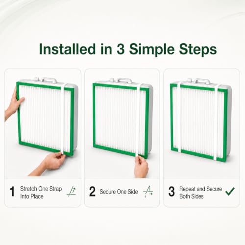 ZYRELYNX 2Pcs Transparent Stretchable Silicone Box Fan Air Filter Straps, Adjustable Fit