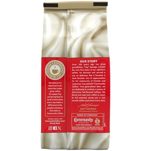 Community Coffee French Vanilla Ground Coffee, 12oz Bags (Pack of 6)