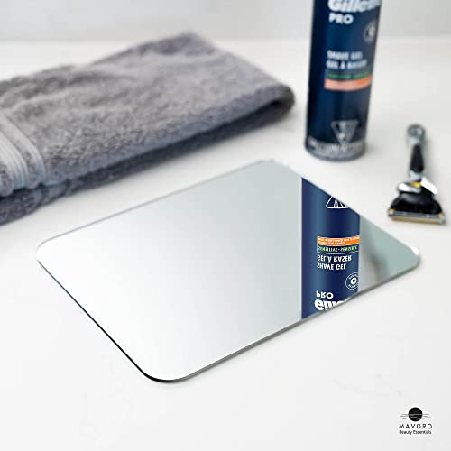 Mavoro 7x9 Shower Mirror - Acrylic, Anti-Fog, Peel & Stick, 1-Pack
