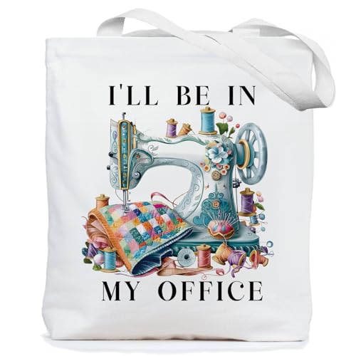 ChicimIn Sewing Tote Bag - Canvas Gift for Knitters & Sewers (Style 04)