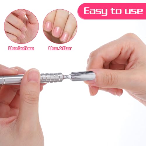 Dual Head Stainless Steel Nail Cuticle Pusher and Scraper Tool