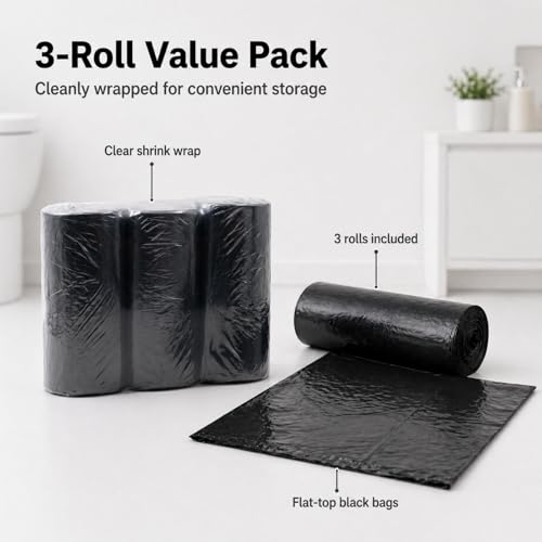 Eco-Friendly 4 Gallon Heavy Duty Trash Bags, 105 Count