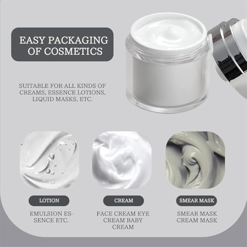 Airless Pump Jar Refillable 0.5 OZ Moisturizer Container Vacuum Bottle