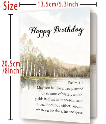 Christian Birthday Card AM-447 with Uplifting Scripture