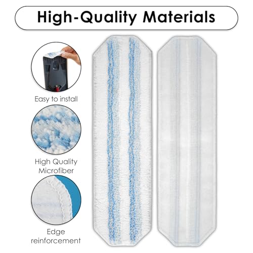 H2prO Replacement Mop Pads - 3 Pack Compatible with O-Cedar Mop