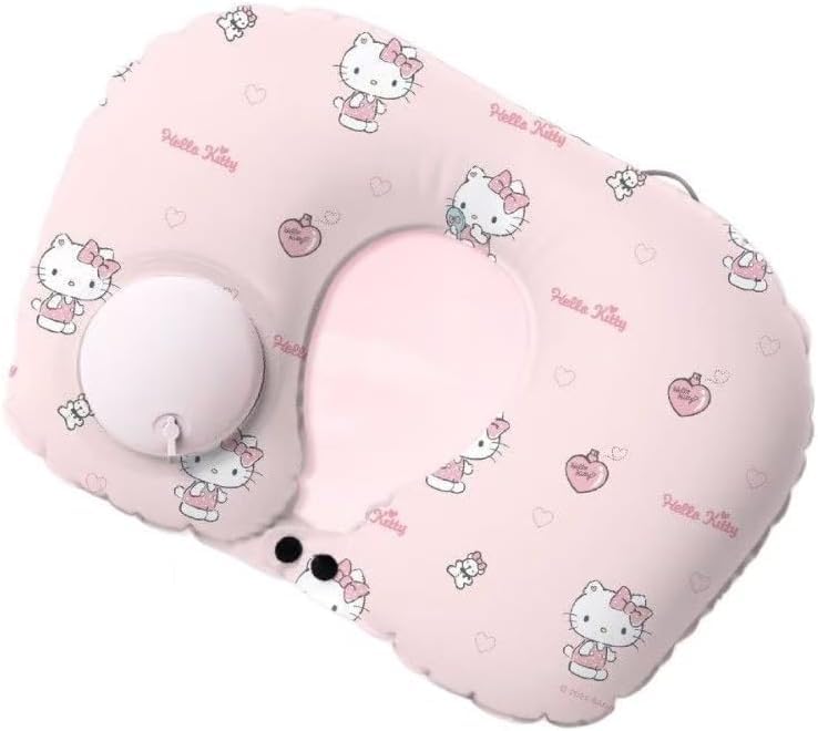 Kitty Cat Neck Pillow - Pink Memory Foam Travel Accessory