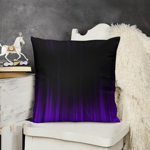 Purple Abstract Ombre Throw Pillow Cover, 12x12 Inch Soft Plush Cushion Case