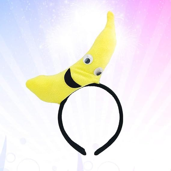 Mozff Plush Banana Headband Cute Fruit Hair Accessory for Women