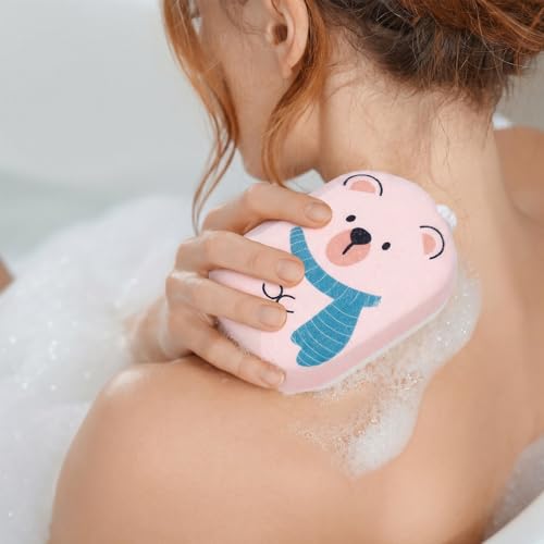 Ferrochef 3-Pack Bath Loofah Sponge Animal Pattern Soft Body Scrubber
