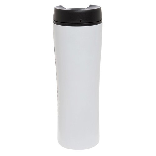 Starbucks Steel Vacuum Coffee Tumbler With Black Swivel Lid, White, 16 Oz