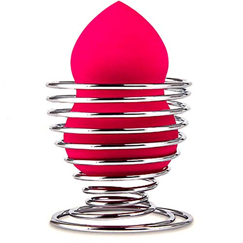 Jyukan Silver Makeup Sponge Holder - Spiral Drying Stand for Blender