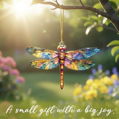 Musemory 2PCS Dragonfly Holiday Ornaments - Meaningful Christmas Tree Decorations