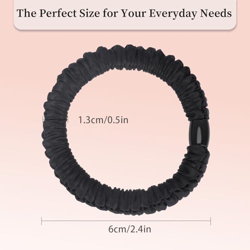 JessLab Satin Hair Scrunchies 10-Piece No Crease Gentle Hair Ties