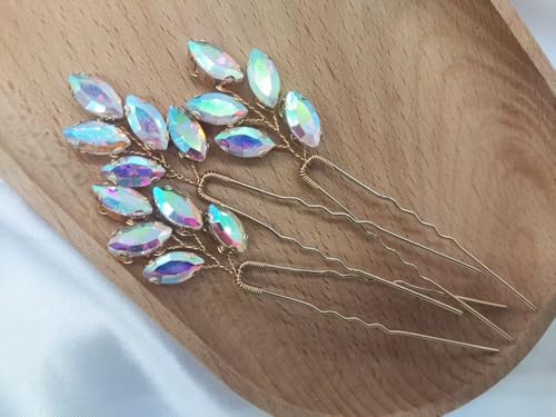 Crystal Wedding Hair Pins 3 Pcs Rhinestone Bridal Hair Accessories