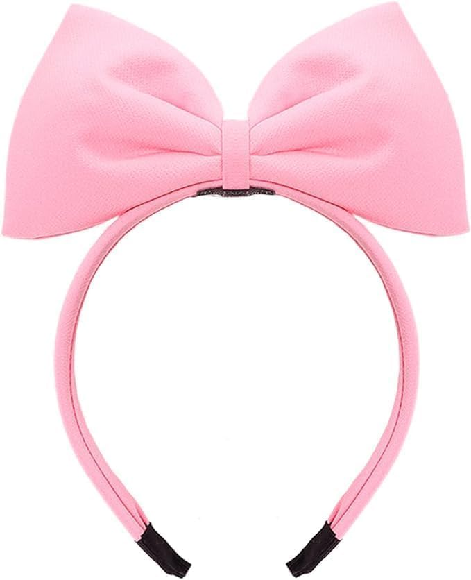 Pink Bow Headband Sweet Bowknot Hair Hoop for Women and Girls