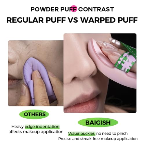 BAIGISH Triangle Makeup Sponge Set - 3 Pack Latex-Free Blender Puffs