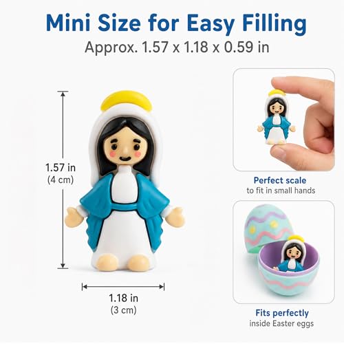 30 Mini Virgin Mary Figurines - Religious Statues for Gifts & Decor